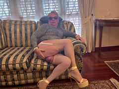 Gio Calda in Garter Belt Heels