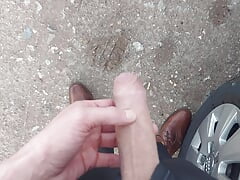 Outdoor showing my cock