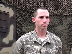Army jock in locker room fucking sucking cock in orgy