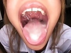 Slutty Japanese teen is addicted to rough sex and hot jizz