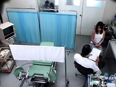 Asian cutie has her doctor examining her lovely boobs and h