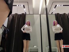 Try On Haul Transparent Clothes In The Busty Blonde Tries On A Transparent Blouse In Only Panties