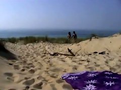 Fine and magnificent brunette babe on the beach wants to fuck