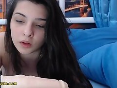 Amazing Brunette Awesome Satisfaction Live