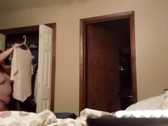 Fat blonde mature filmed with secret cam in her bedroom