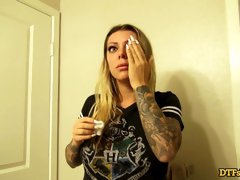 Hardcore fucking in the bathroom with tattooed cougar Karma RX
