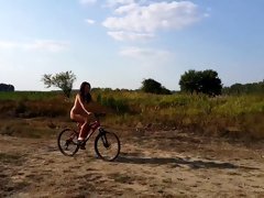 NAKE & HOT Biking,Fishing and Swimming in countryside