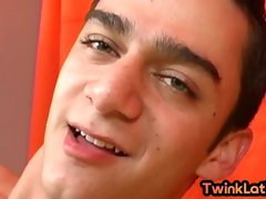Homemade solo twink Latino with skinny body jerks cock