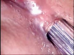 close up cum from anal and pussy fucking