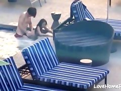 Amateur Couple Is Fucking Tub Outside