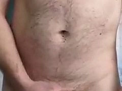 Quick sperm, close-up cumshot for a straight guy at work