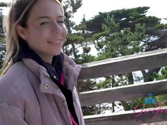 POV outdoors amateur video of EX girlfriend Summer Vixen teasing