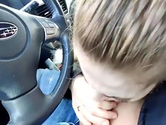 Passionate Blowjob In The Car
